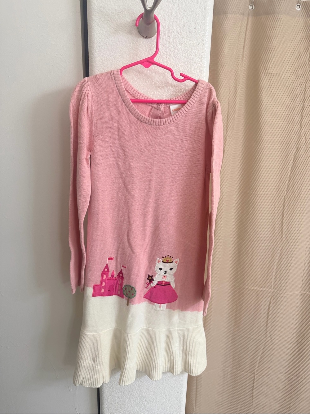 Bundle Girls Pink & White Princess Knit Dress